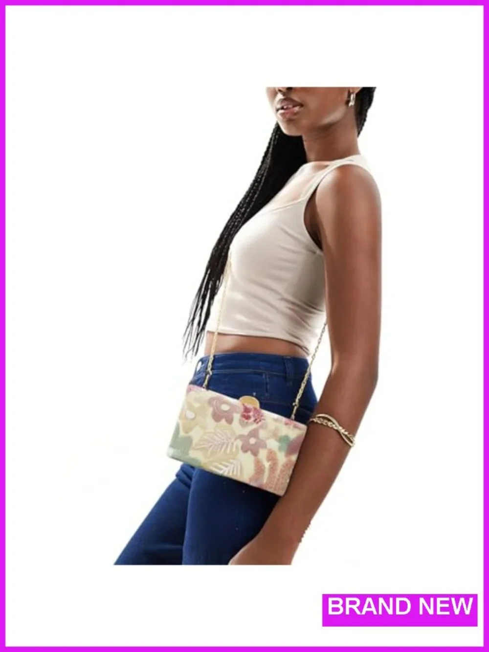 Sequin Clutch Purse Women's Floral Evening Beaded Mini Crossbody Bag Wedding